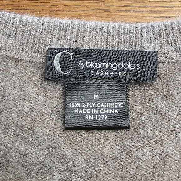C by Bloomindale's 2 Ply 100% Cashmere Sweater Medium - Picture 3 of 9